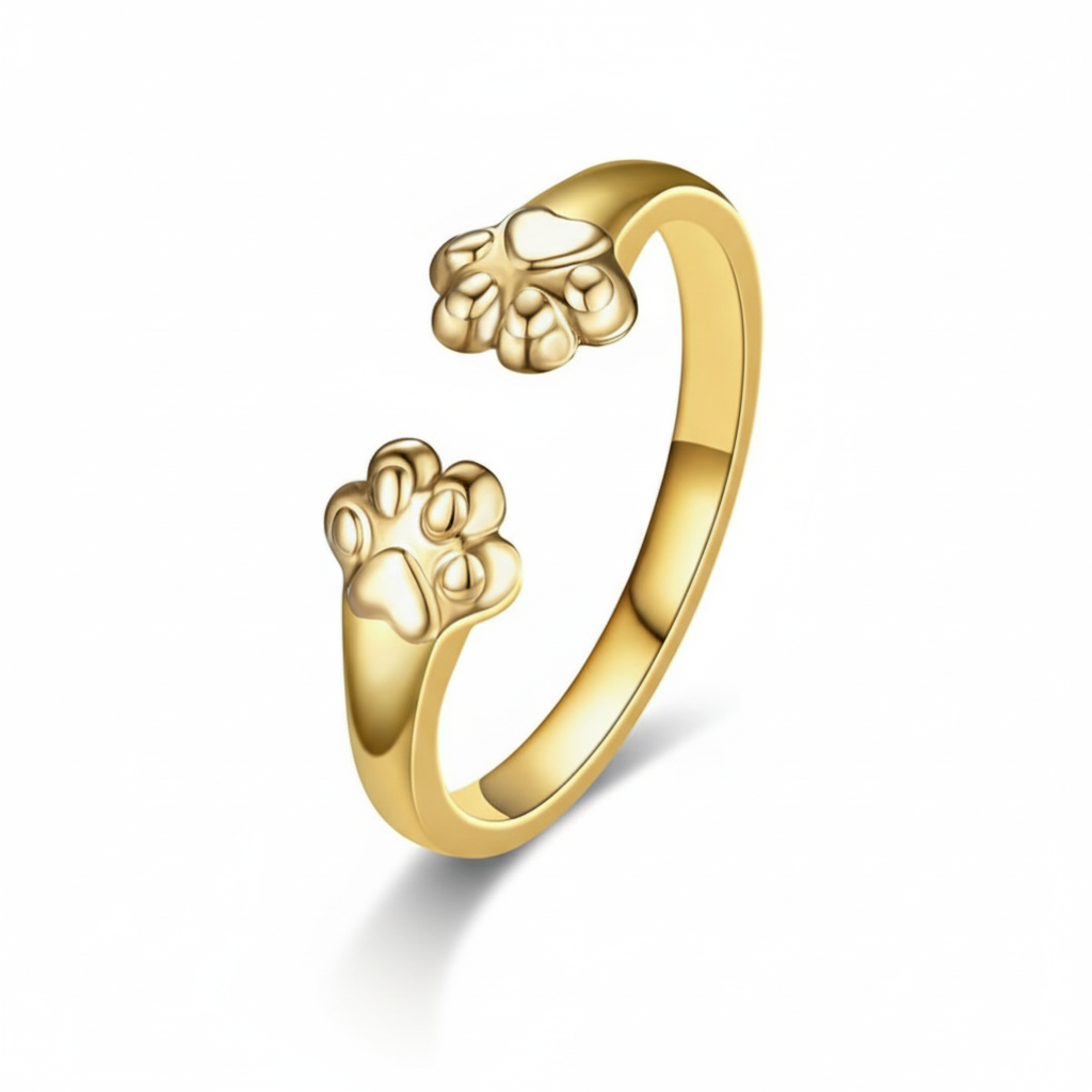 Twin Paw Harmony Ring