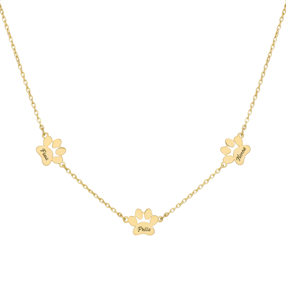 The Triple Pawprint Necklace